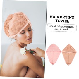 Ipetboom Hair Drying Caps 2 Pack Microfibre Hair Towel Wrap Hair Turban for Quick Dry Comfortable Wrap Absorbent Hair Towels for Hair