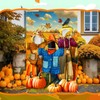 Buryeah Thanksgiving Photography Backdrop Scarecrow Pumpkin Photo Background Fall Backdrops