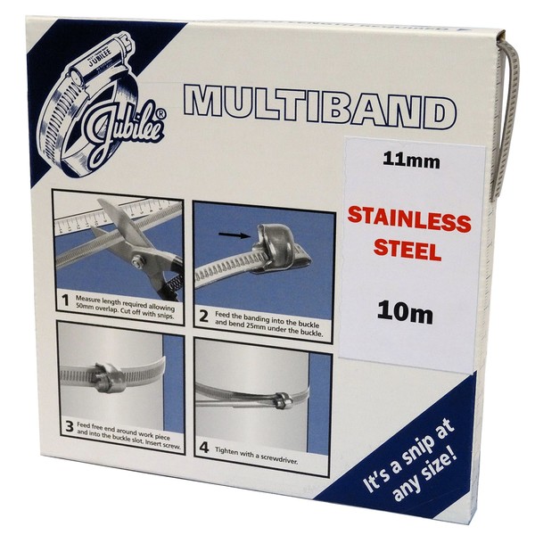 TIMCO Jubilee Multiband Banding Stainless Steel Dispenser - 10m x 11mm
