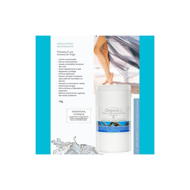 Crema Sólida Regenerante Vitamina E Florigan® 1kg.