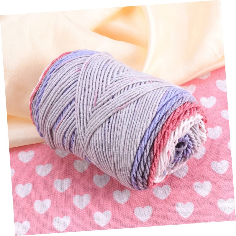 jojofuny 1 Roll Rainbow Colorful Knitting Woolen Yarn Ply Soft