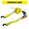 Autofonder 4pcs 1-1/2 x 15 ft Heavy Duty Ratchet Cargo