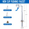 Water Glass Filler Faucet Stainless - 9” Deck Mount Push