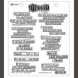 Ranger Dylusions Stamp Set People.Not A Fan, Synthetic Material Multi-Colour, 24.3 x 17.8 x 0.6 cm