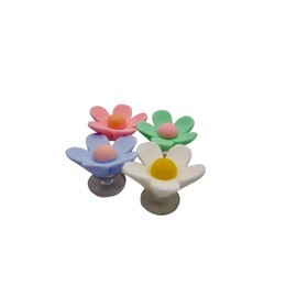 4pcs flower Charms for Croc, Cute Flower Charms for Shoes Clog Charms Flowers for Girls, Kid Youth Rewards Decorative and DIY Shoe Decoration (Colorful)