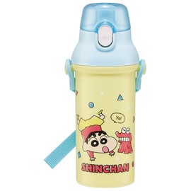 Skater PSB5SANAG-A Crayon Shin-chan Water Bottle, 16.9 fl oz (480 ml), 23 Kids, Antibacterial, Plastic, Made in Japan