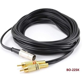 CablesOnline, 25ft 5-Pin Din Male to 2-RCA Male Professional Grade Audio Cable for Bang & Olufsen, Naim, Quad...Stereo Systems, BO-225K