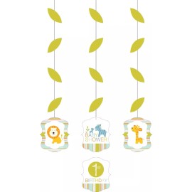 Creative Converting Happi Jungle Safari Animals Cute Baby Shower Party Decoration Hanging Cutouts