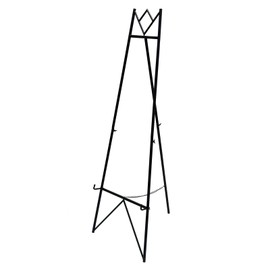 58 Inch Iron Adjustable Arts & Crafts Easels,Metal Easel Stand with Chain Support for Mirror,Floor Easels for Display Wedding Sign(Black)
