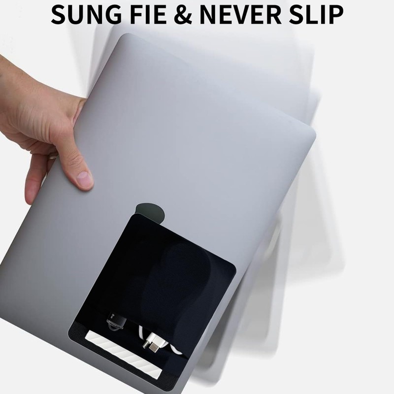 2-Pocket SSD Holder for Laptop,Adhesive Pouch,Portable Hard Drive Sleeve for