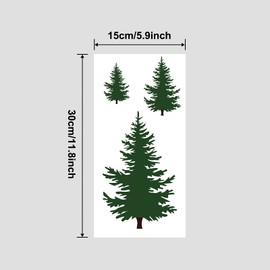 3 Pieces Christmas Pine Trees Stencils Reusable Pine Drawing Stencils Winter Holiday Fir Tree Templates Christmas Woodland Painting Stencils for DIY Art Crafts Furniture Canvas Wood Home Decoration