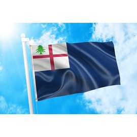 DMSE Bunker Hill American Revolution War England 1775 Breed's Flag 3X5 Ft Foot 100% Polyester 100D Flag UV Resistant (3' X 5' Ft Foot)