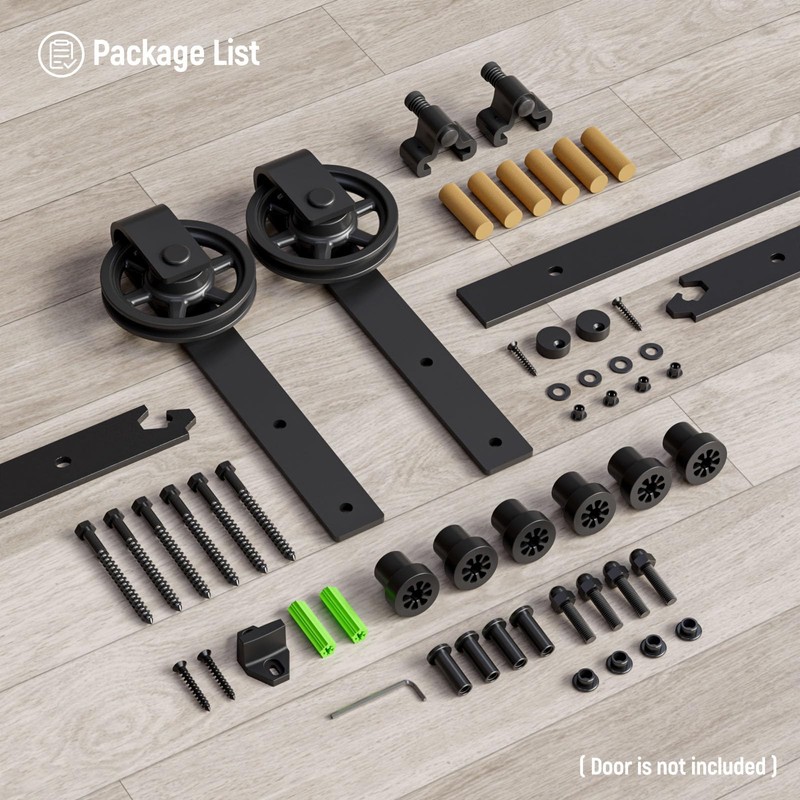 CCJH 4-20FT Sliding Barn Door Hardware Kit Closet Cabinet Track