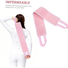 Banda Aplicadora de Bronceador Espalda Loción, Tamaño Mediano, Material de Terciopelo, para Adultos, Uso Corporal en Autobronceado y Protección Solar