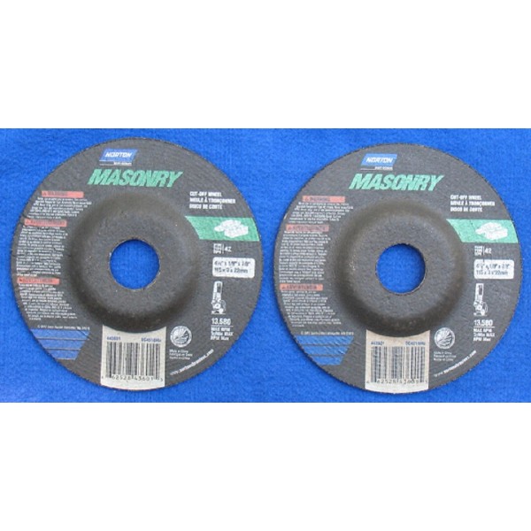Norton 2 Pack! Norton Masonry Cut Off Wheel 4-1/2" x