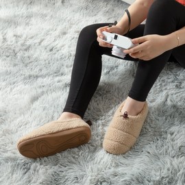 RockDove Women's Camper Moc Slipper with Sherpa Fleece, Size 5 UK Women, Beige