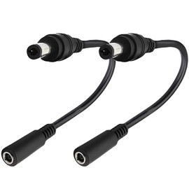 tunghey 2Pack Tip Adapter Converter Cable, Male 5.5x2.5mm to Female DC 4.5x3.0mm Adapter Charge Charging Cord for Laptop Notebook Computer 15CM