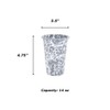 Crow Canyon Home Enamelware Tumbler, 14 ounce, Grey/White Splatter (Set
