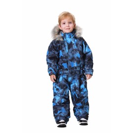 Bluemagic Big Kid's One Piece Snowsuits Ski Suits Waterproof Overalls Jackets Snowboarding,Camo star,130cm