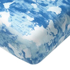 HonestBaby unisex-baby Fitted Crib Sheets Set Standard Mattress, 100% Organic Cotton Baby Boys, Girls, Neutral, 1 Pack - Heather Gray, One Size