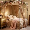 Canopy Bed Frame Queen Size, Thicken Stainless Steel Canopy Bed
