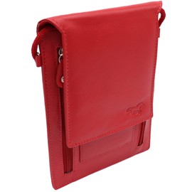 Neck pouch – neck pouch leather – neck pouch for men and women, red, Neck pouch
