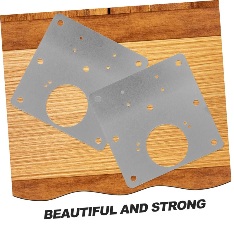 Sosoport 8pcs Cabinet Hinge Repair Plates Door Filler Plate Kit