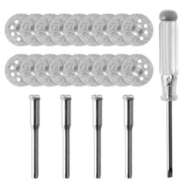 20Pcs Diamond Cutting Discs, Rotary Tool Cutting Wheels, for Glass Metal Tile Stone Ceramics, Compatible with Most Rotary Tools for DIY Crafting and Small Repairs