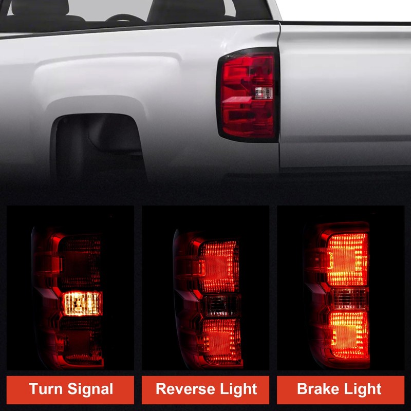 Lathsy Tail Light Compatible With 2014-2019 Chevy Silverado 1500 2500