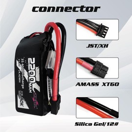 CNHL 2200mAh 3S Lipo Battery 40C 11.1V Shorty lipo Battery with XT60 Plug for RC Airplane Car Helicopter FPV Drone Truggy Truck Crawler(2 Packs)
