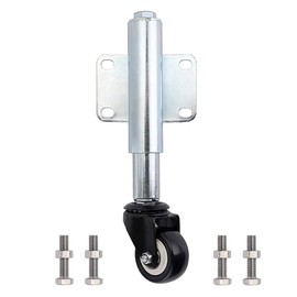 Skelang 2" Spring Loaded Gate Caster, Retractable 2-1/2" Swivel Wheel for Garden Wooden Gate, Yard Fence