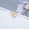 Vacaonio Boho Adjustable Leaf Open Ring Dainty Pearl Leaves Finger