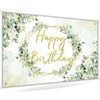 Avezano Sage Green Birthday Backdrop Greenery Eucalyptus Leaves Birthday Party
