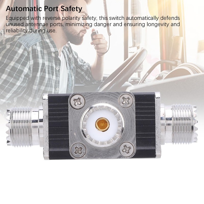 2 Way CB HAM Antennae Switch, Aluminum Alloy, 1-30MHz, 100W,