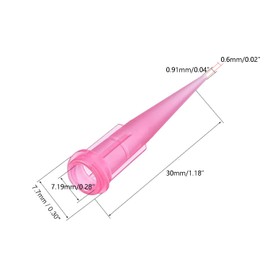 Recogwood 120Pcs 20ga x 1.26 Inches Industrial Blunt Tip Plastic Tapered Tip Dispensing Fill Needle, Pink