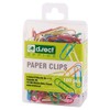 D.RECT A'100 Coloured Paper Clips 28 mm in Plastic Box,