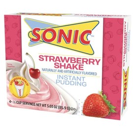 Sonic Instant Pudding, Strawberry Shake, 3.03 OZ (Pack of 6)