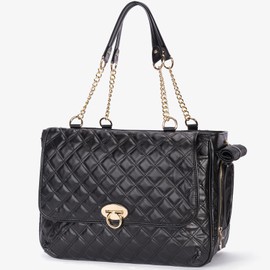 Fashion Pet Carrier Dogs Cat Small Animals Purse Bag, Leather Pet Carriers Dog Puppy Kitten Tote Travel Handbag TSA Airline-Approved