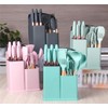 Cherry Pink 19 Piece Kitchen Utensils and Knife Set with