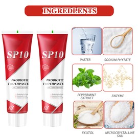 2PCS Probiotic Sp-10 Toothpaste, Sp-10 Ultra Whitening Toothpaste,Sp-10 Probiotics Whitening Toothpaste,SP10 Probiotic Stain Removal Toothpaste, Deep Cleaning Care Toothpaste, Fresh Breath