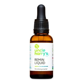 Uncle Harry's Líquido de remineralización natural y sin fluoruro para esmalte dental, refresca el aliento y fortalece los dientes (1 oz)