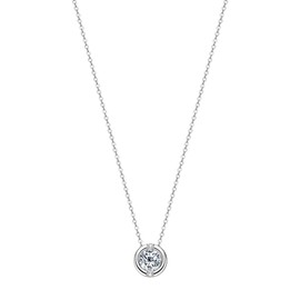 Surcha Adjustable Sterling Silver Necklace Bezel Set with Solitaire Moissanite Pendant, 1 Carat Single Moissanite Pendant Necklaces for Women, Diamond-Alternative Handcrafted Jewelry Gift, 18" + 2"