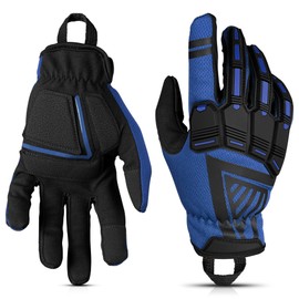 Glove Station - Impulse Guard Tactical Gloves for Men - Touch Screen Working Gloves Ideal for Sports & Outdoors, Motorcycle and Hunting - Blue, Large