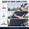 C41083 70cm Retractable Car Windshield Sun Shade – Foldable Reflective
