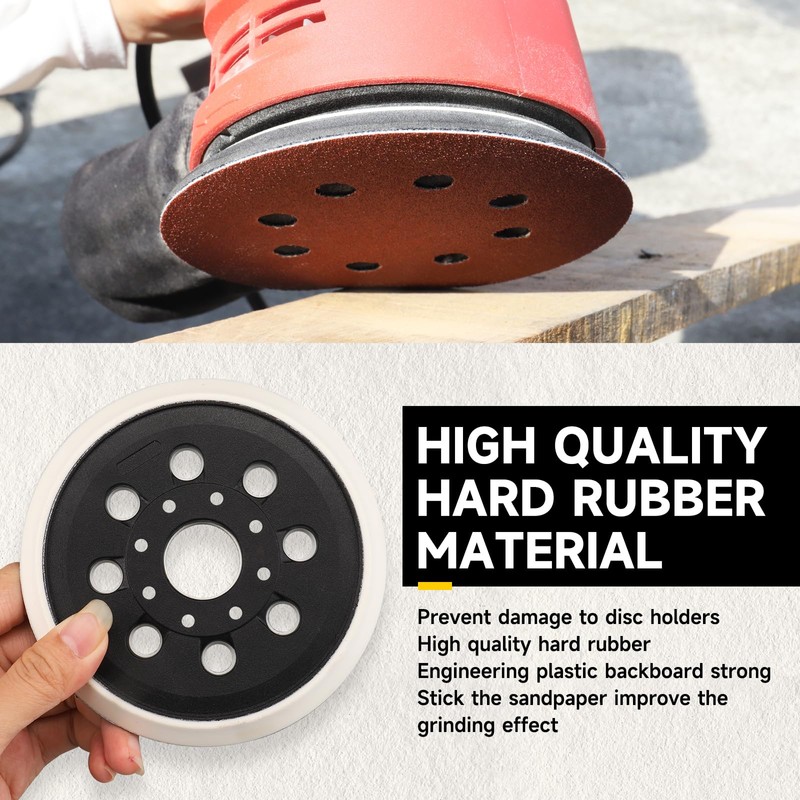 STEBRUAM 5 Inch 8 Hole Replacement Sander Backing Pad with