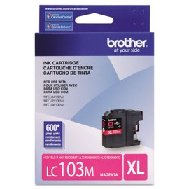 Brother LC-103M DCP-J132 J152 J171 J4110 J552 J752 MFC-J245 J285 J4310 J4410 J450 J4510 J870 J875 Ink Cartridge (Magenta) in Retail Packaging (LC103M)