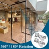 2 Sets Eccentric Pivot Hinge 360° Rotation Hinge Revolving Door