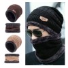 Song Ting Conjunto Gorro Bufanda Frío Tejido Lana Unisex Moda