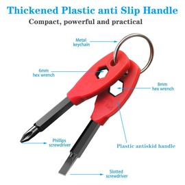 Portable Keychain Screwdrivers Mens Stocking Stuffers Adult Christmas Gifts,Multi Screwdriver Keychain Comprise Flathead Screwdrivers and Phillips Screwdriver & Hex Screwdriver Mens Keychain Tool