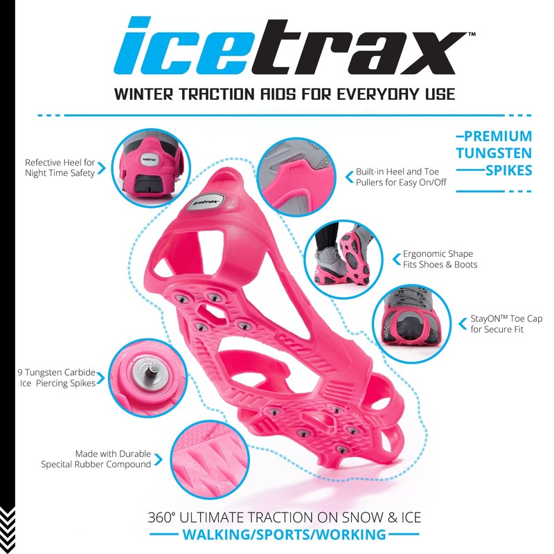ICETRAX V3 Tungsten Winter Ice Grips for Shoes and Boots